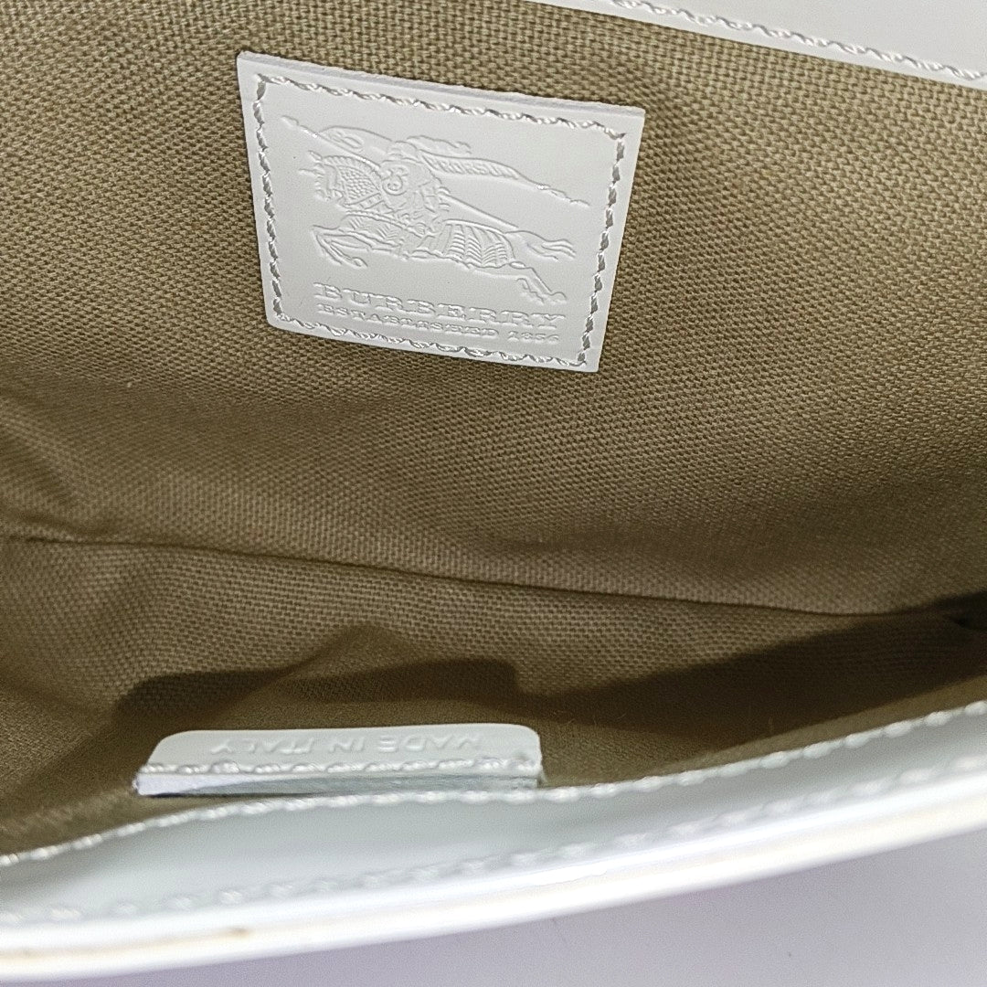 Coated Canvas Top Handle Bag Beige