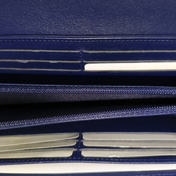 Quilted Lambskin Wallet Blue
