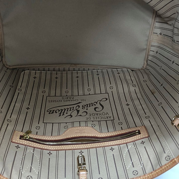 NEVERFULL GM Monogram Coated Canvas Brown