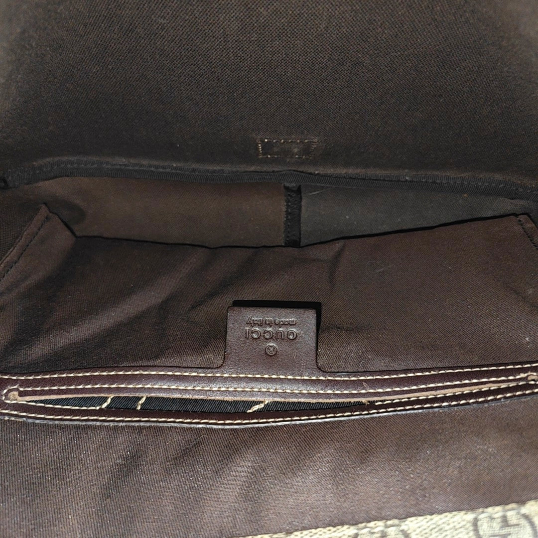 Monogram Coated Canvas Shoulder Bag Beige