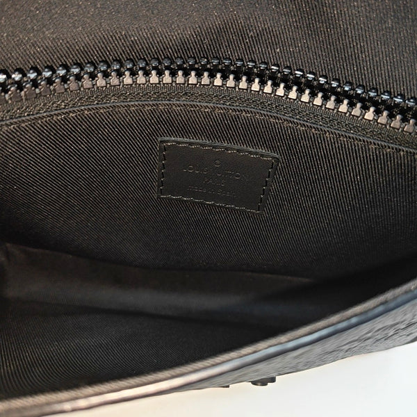 S LOCK Monogram Calfskin Black