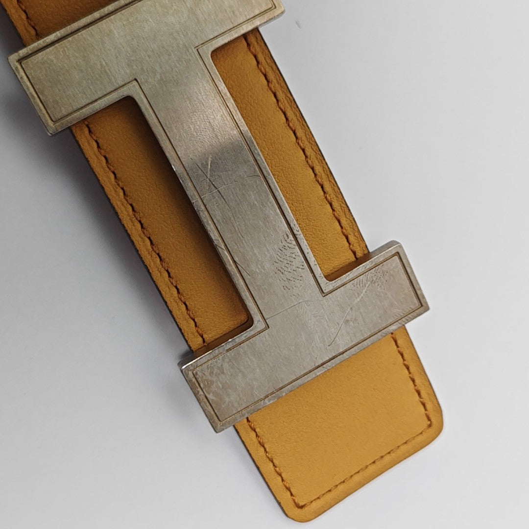 Leather Belt Yellow
