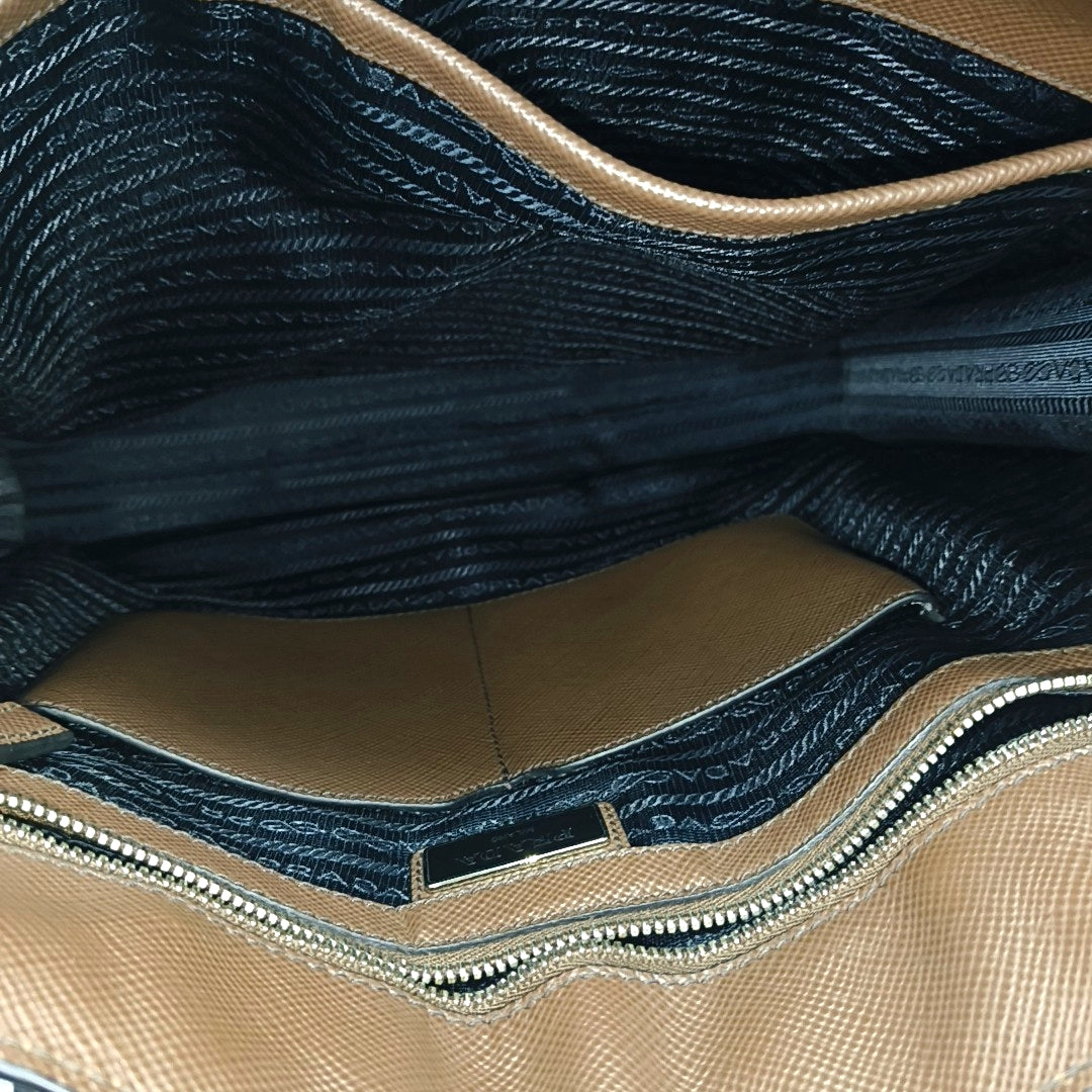 Saffiano Calfskin Tote Bag Brown