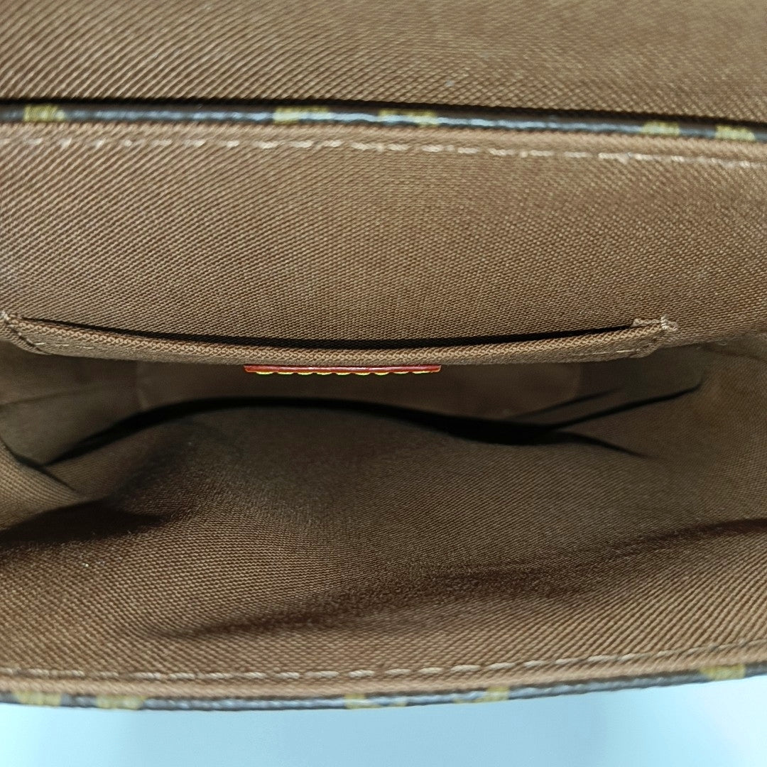 SOHO Mini Monogram Coated Canvas Brown