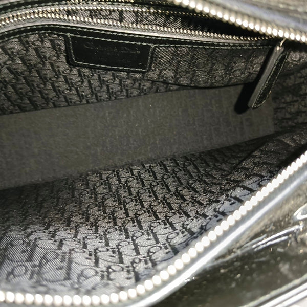 Lady Dior Large Cannage Patent Leather Black