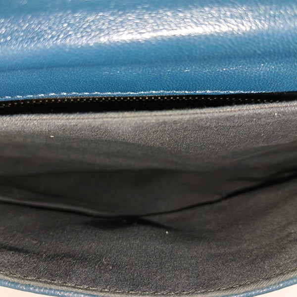 Authenticated pre-owned  Classic Metallic Edge City Calfskin Blue - Clutch at Looply