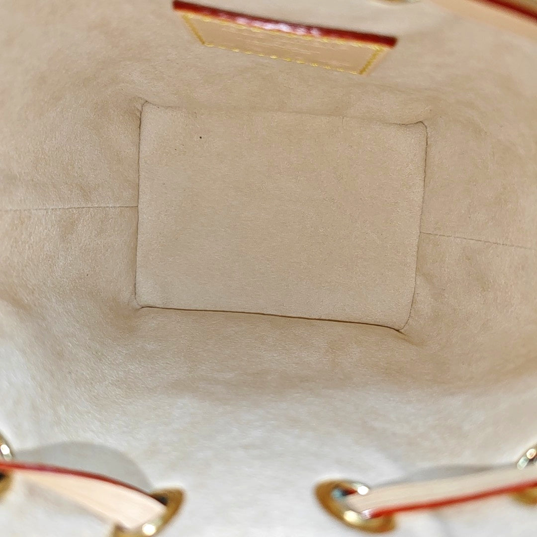 LV × TM NOÉ Nano Monogram Coated Canvas White