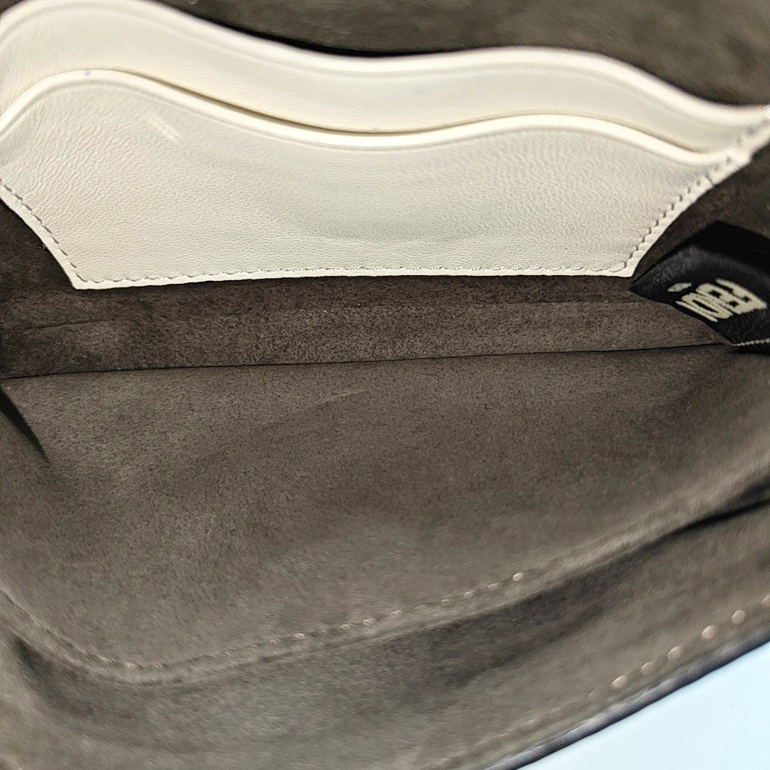 Baguette Micro Calfskin White