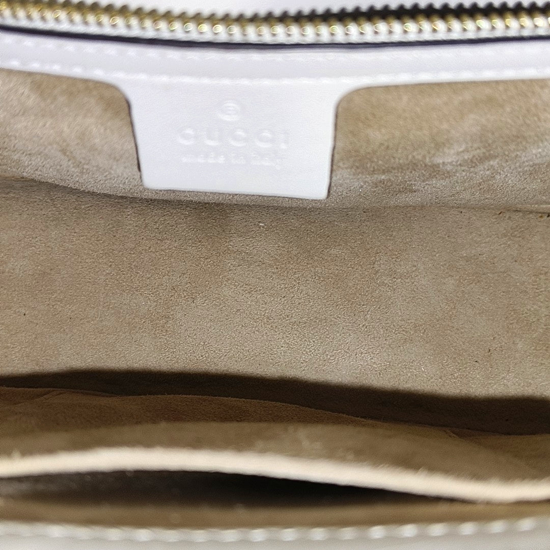 Authenticated pre-owned  Sylvie Small Calfskin White - Top Handle Bag at Looply