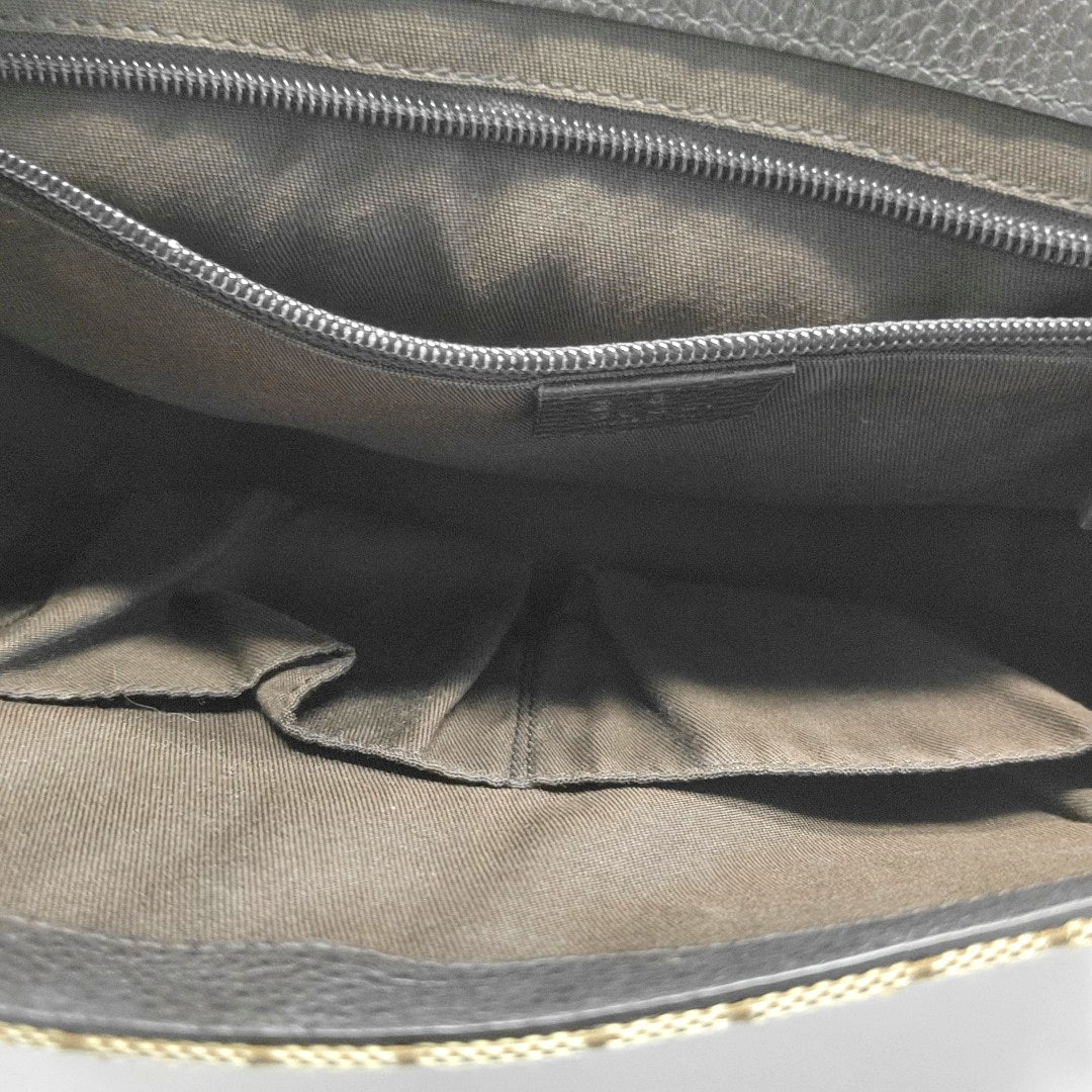 Monogram Canvas Shoulder Bag Brown