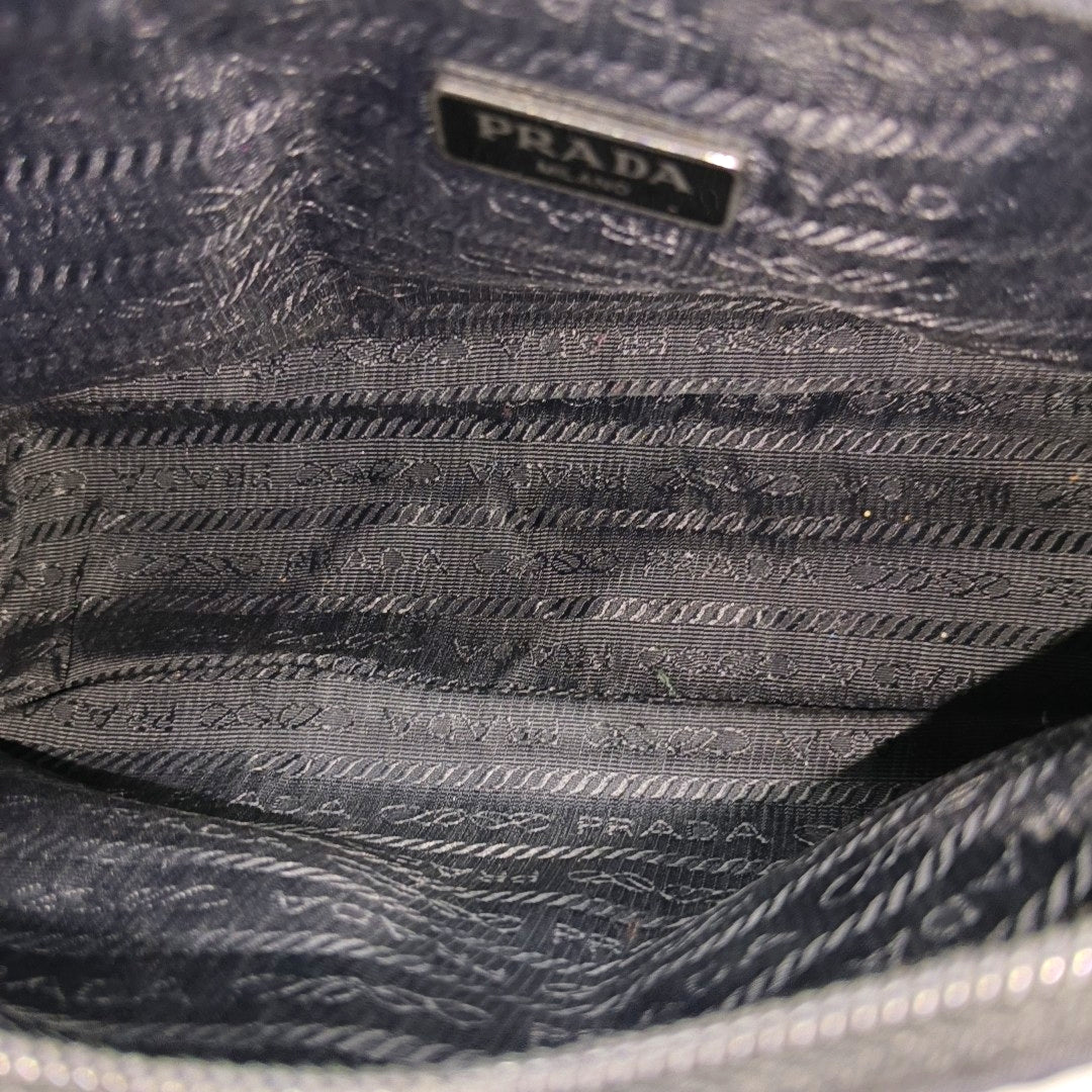 Authenticated pre-owned  Re-Edition2000 Mini Nylon Black - Top Handle Bag at Looply