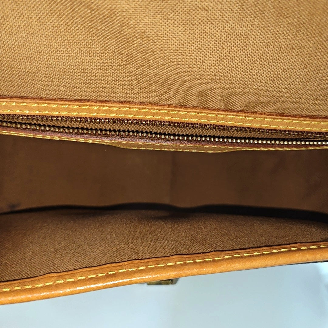 SOLOGNE PM Monogram Coated Canvas Brown
