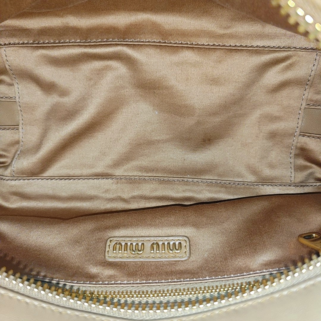 Arcadie Matelassé Large Quilted Lambskin Brown