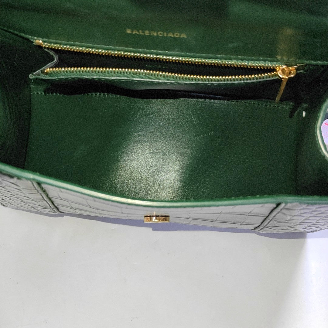 Hourglass S Calfskin Green