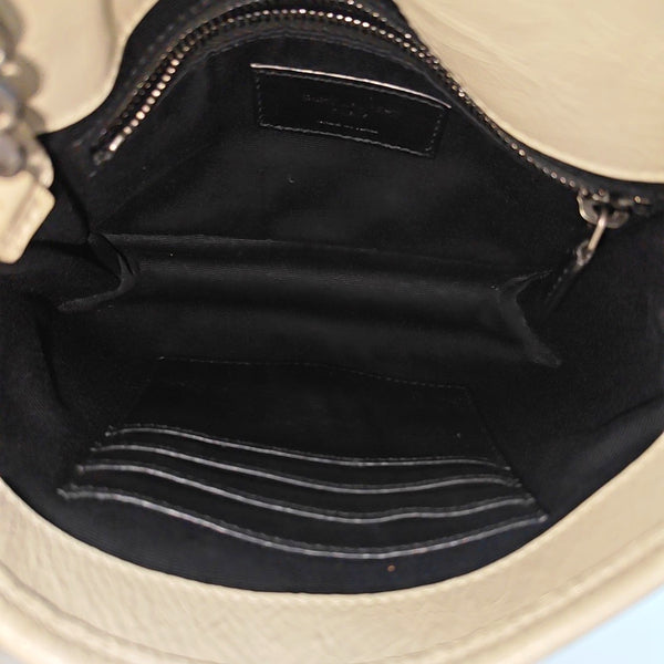 NIKI Mini Chevron Calfskin White
