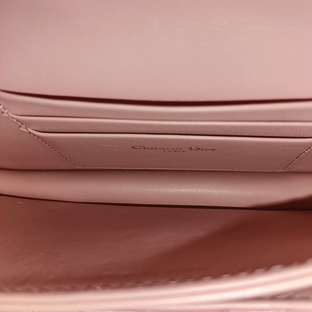 Lady Dior Mini Cannage Lambskin Pink