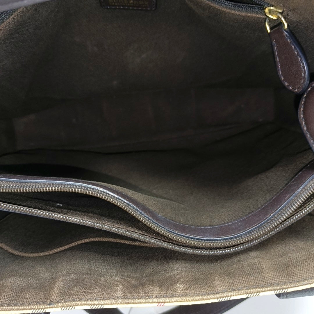 Coated Canvas Tote Bag Beige