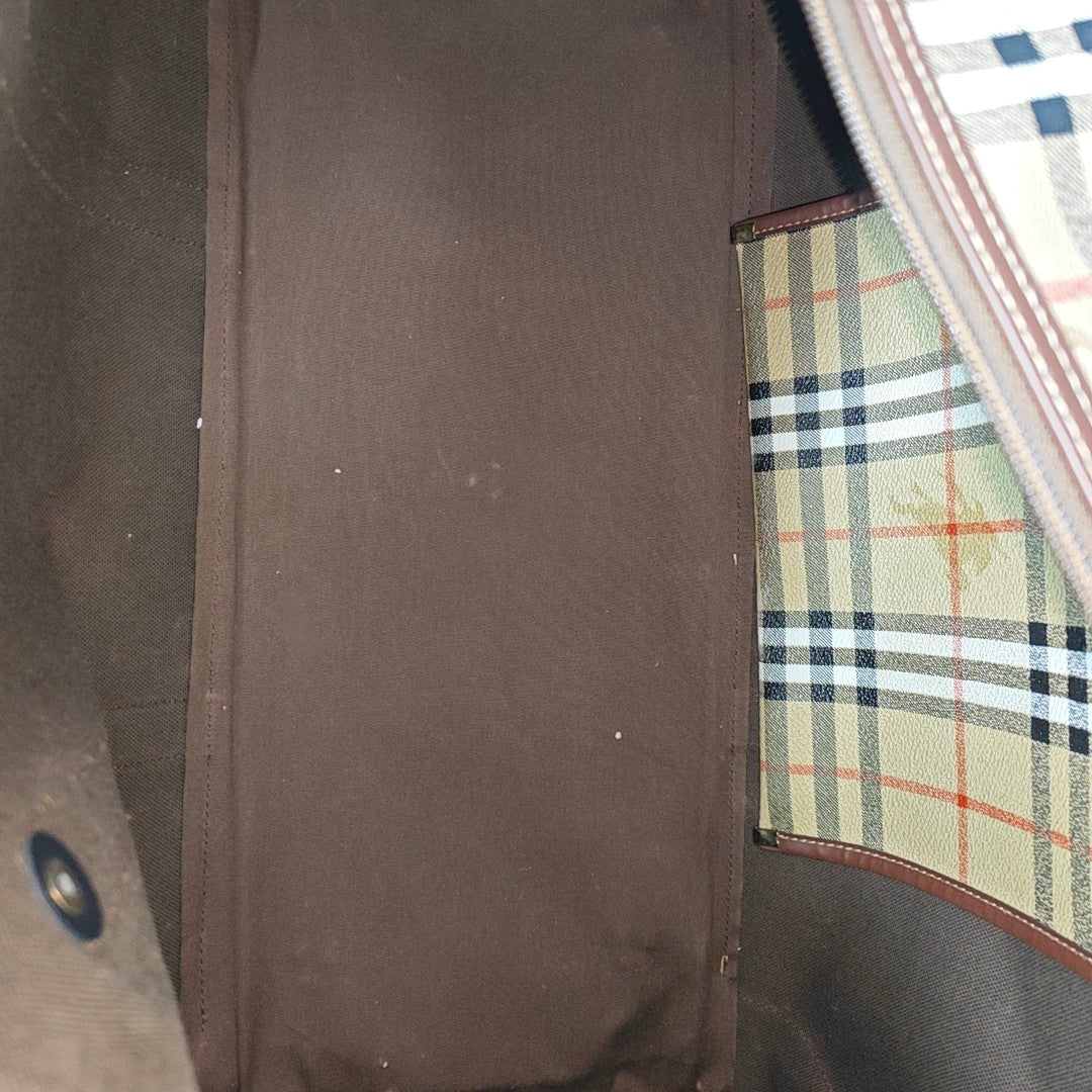 Coated Canvas Top Handle Bag Beige