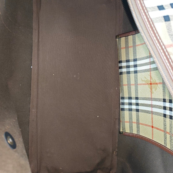 Coated Canvas Top Handle Bag Beige
