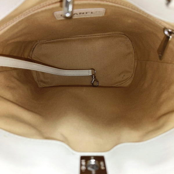 Quilted Calfskin Shoulder Bag White
