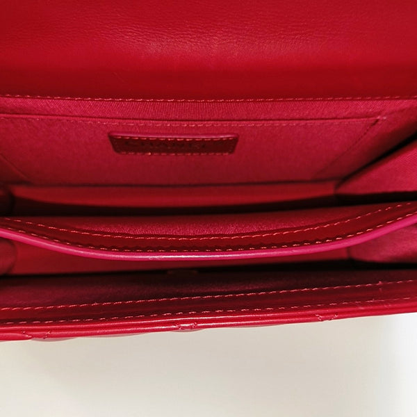 Quilted Calfskin Shoulder Bag Red