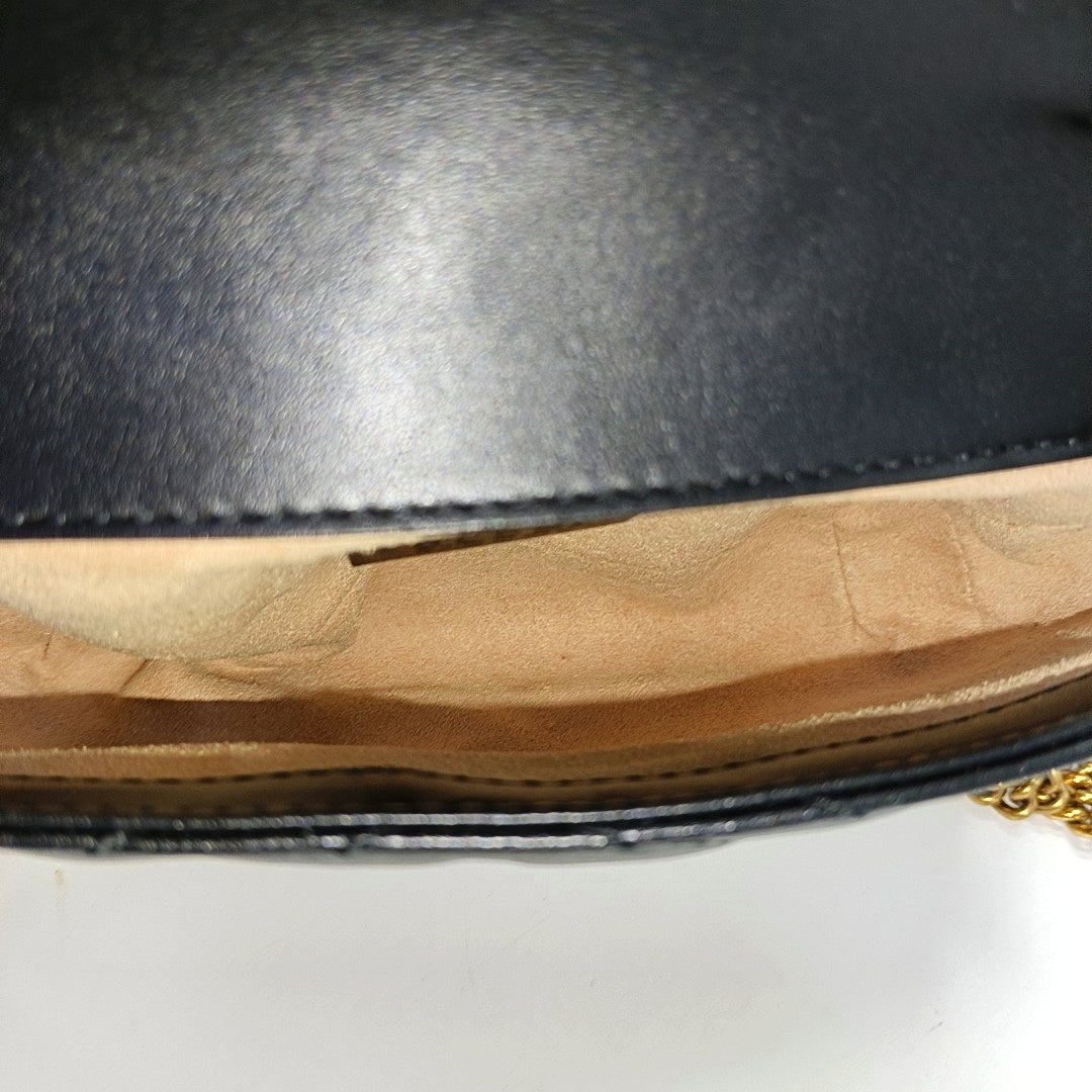 GG Marmont Mini Quilted Calfskin Black