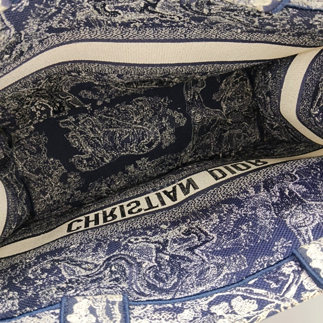 Book Tote Large Fabric Blue