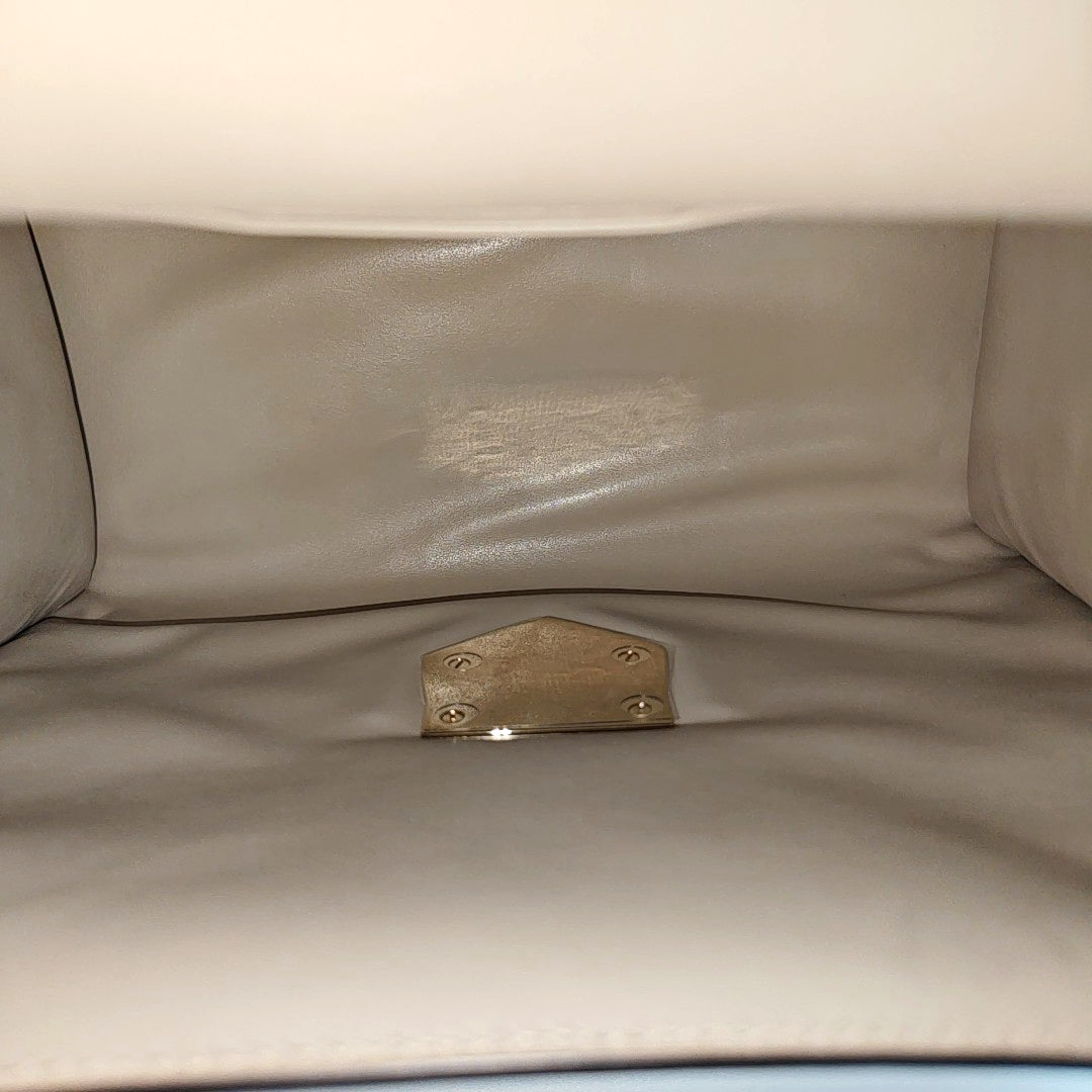 Calfskin Shoulder Bag Beige