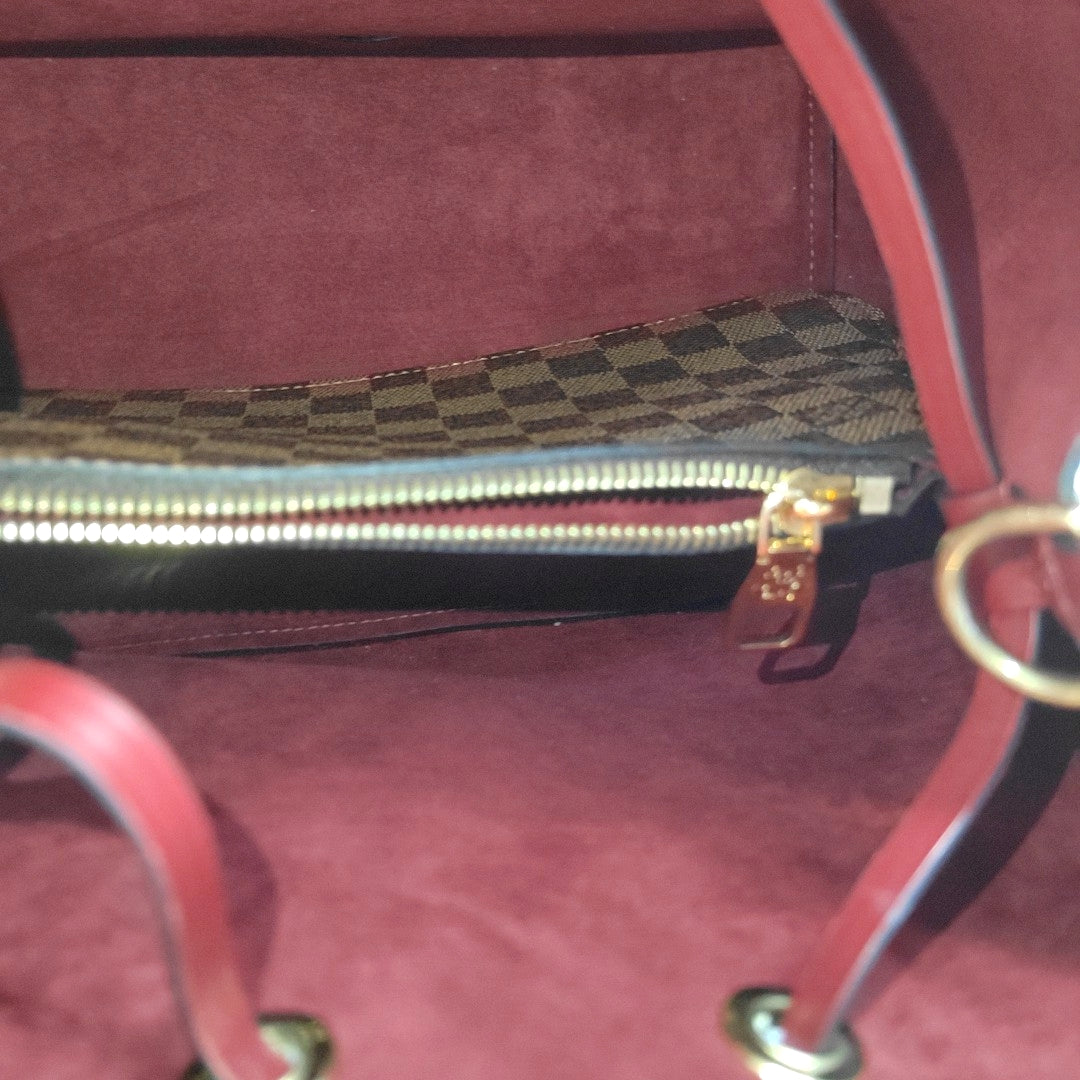 NÉONOÉ MM Damier Ebene Coated Canvas Brown