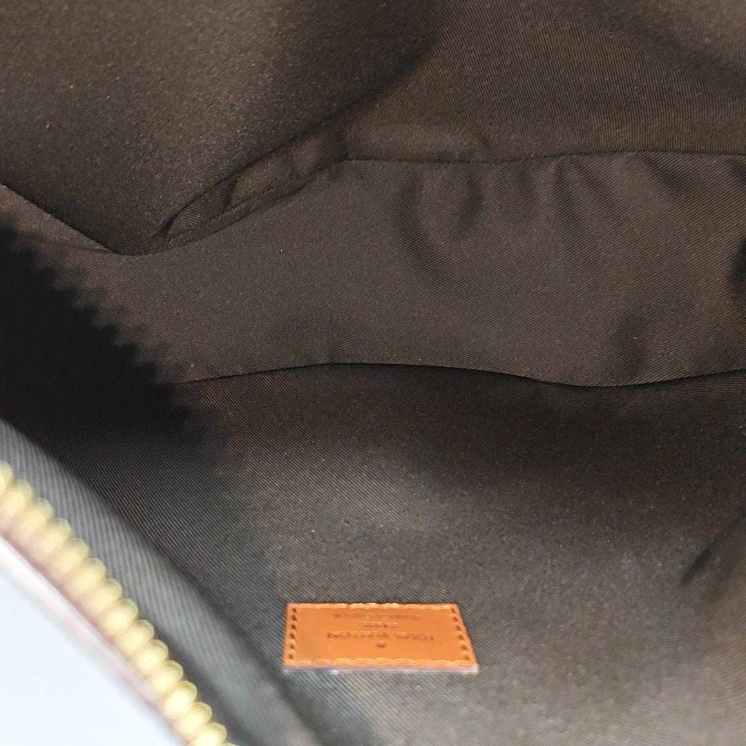 LOOP HOBO Monogram Coated Canvas Brown