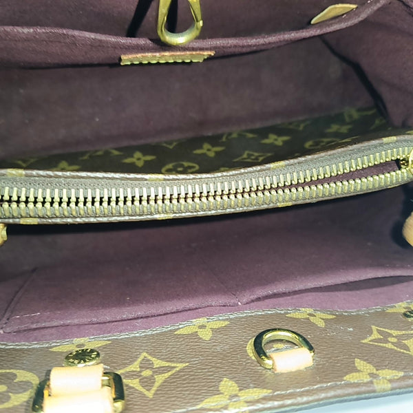 MONTAIGNE BB Monogram Coated Canvas Brown