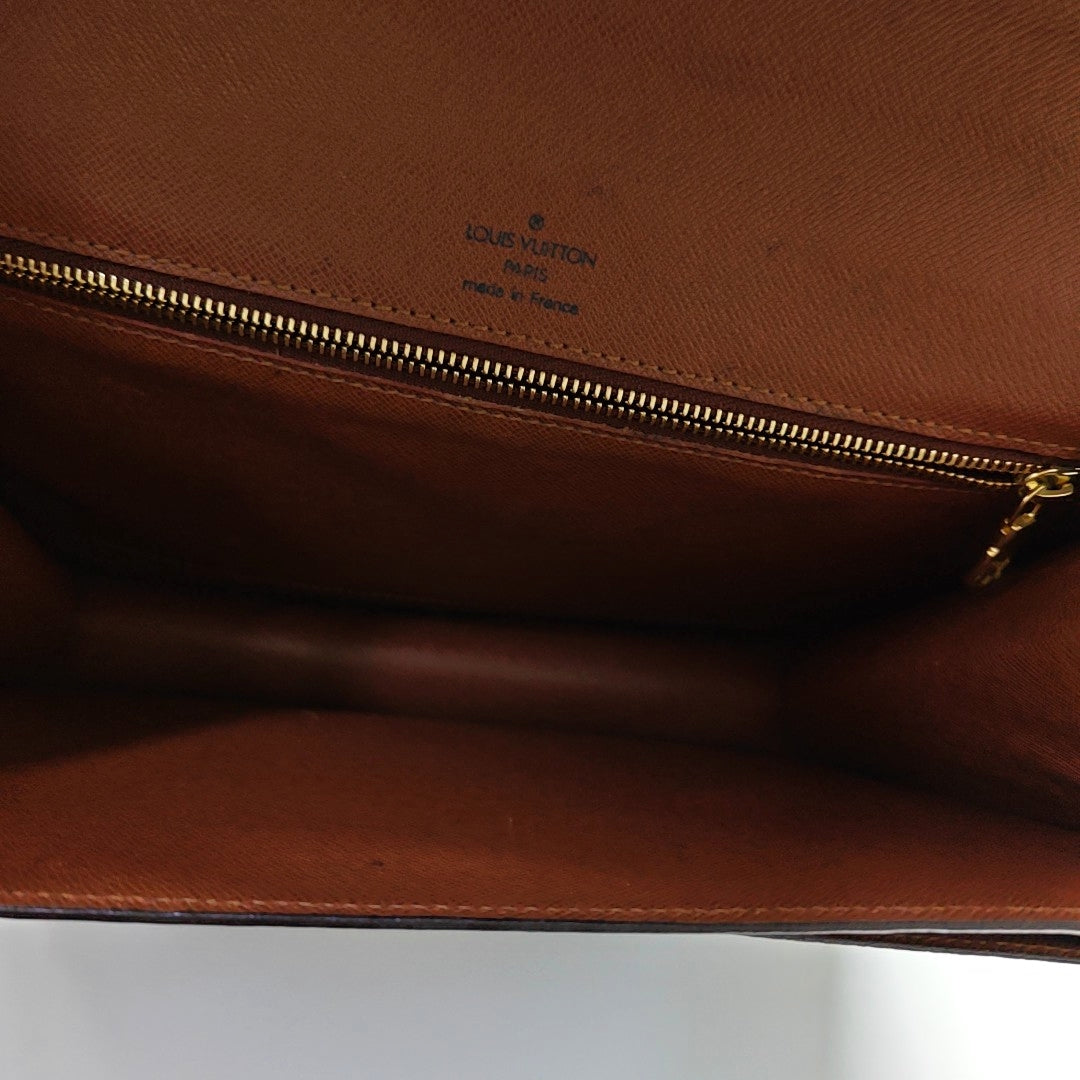 MONCEAU Monogram Coated Canvas Brown
