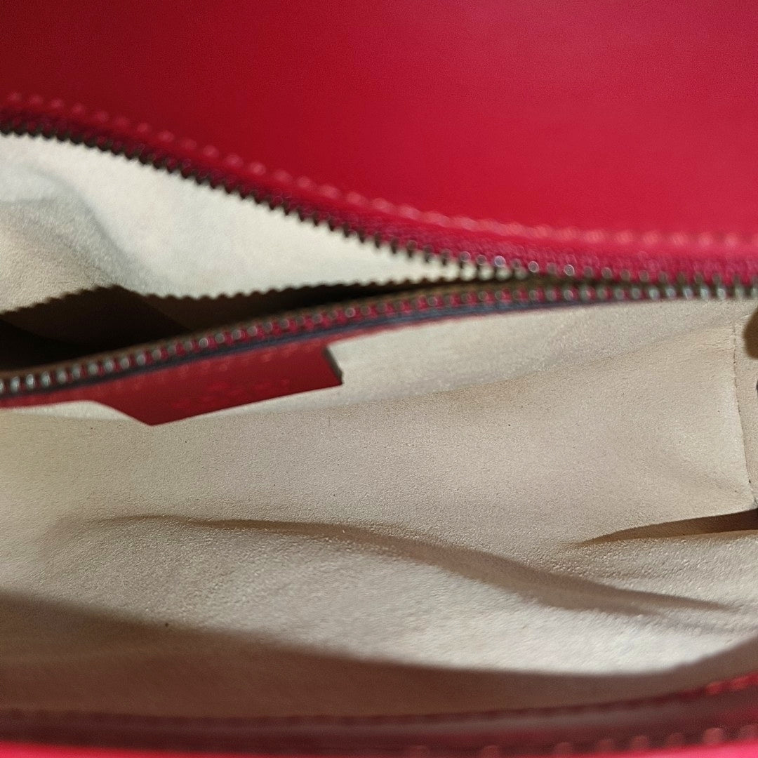 GG Marmont Medium Quilted Calfskin Red