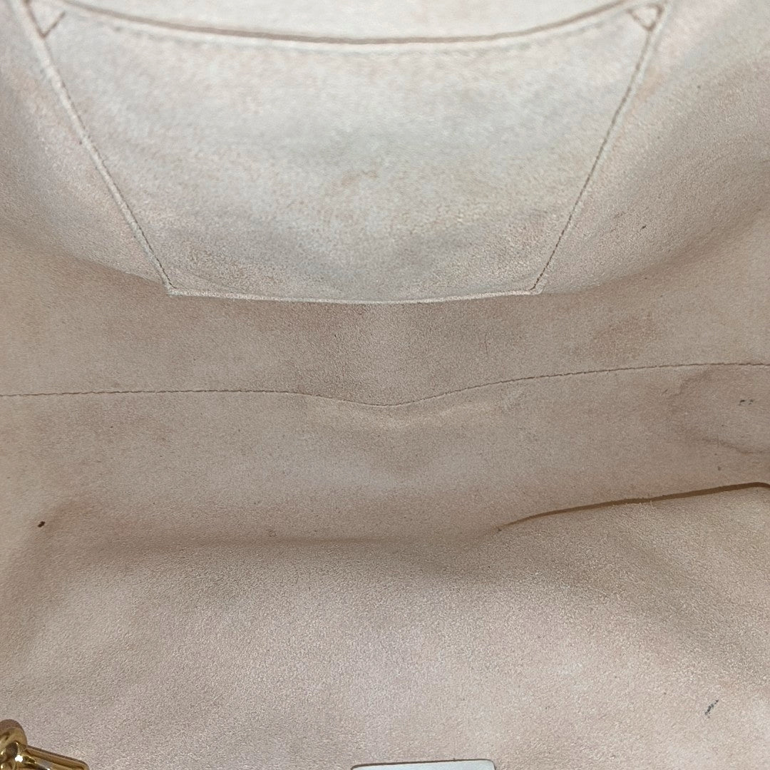 Padlock Medium Monogram Coated Canvas Beige