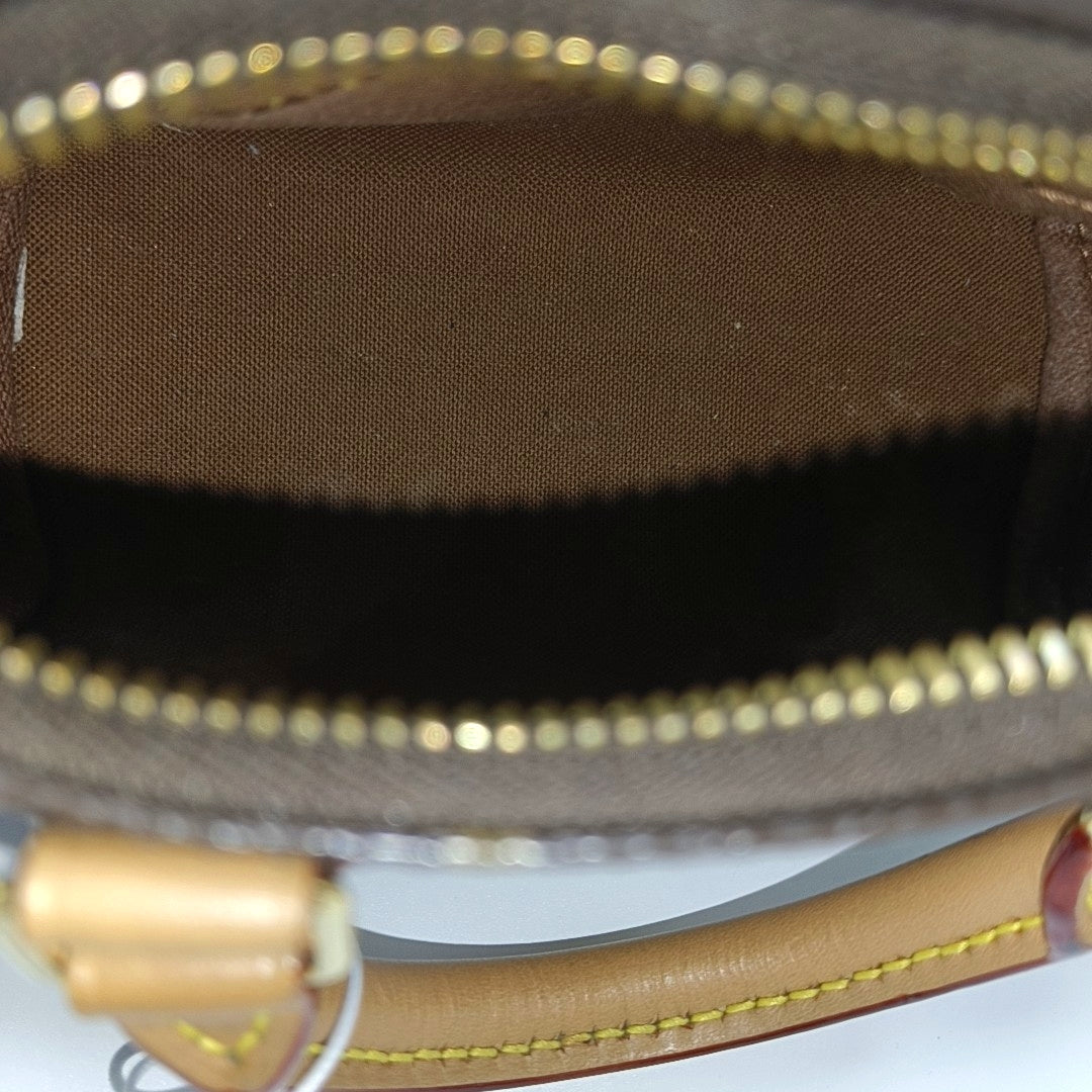 SPEEDY Nano Monogram Coated Canvas Brown