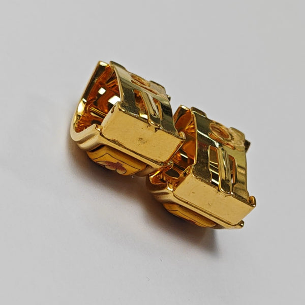 Metal Gold Clip On Earrings