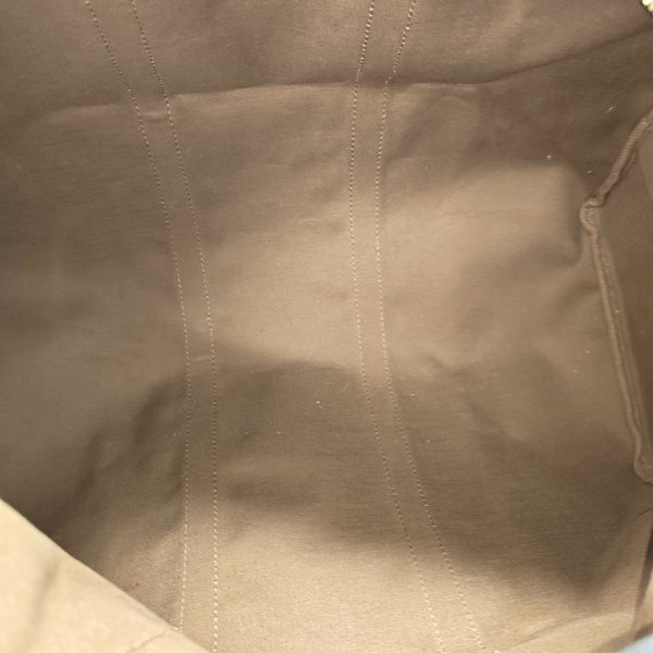 KEEPALL 50 Monogram Coated Canvas Brown