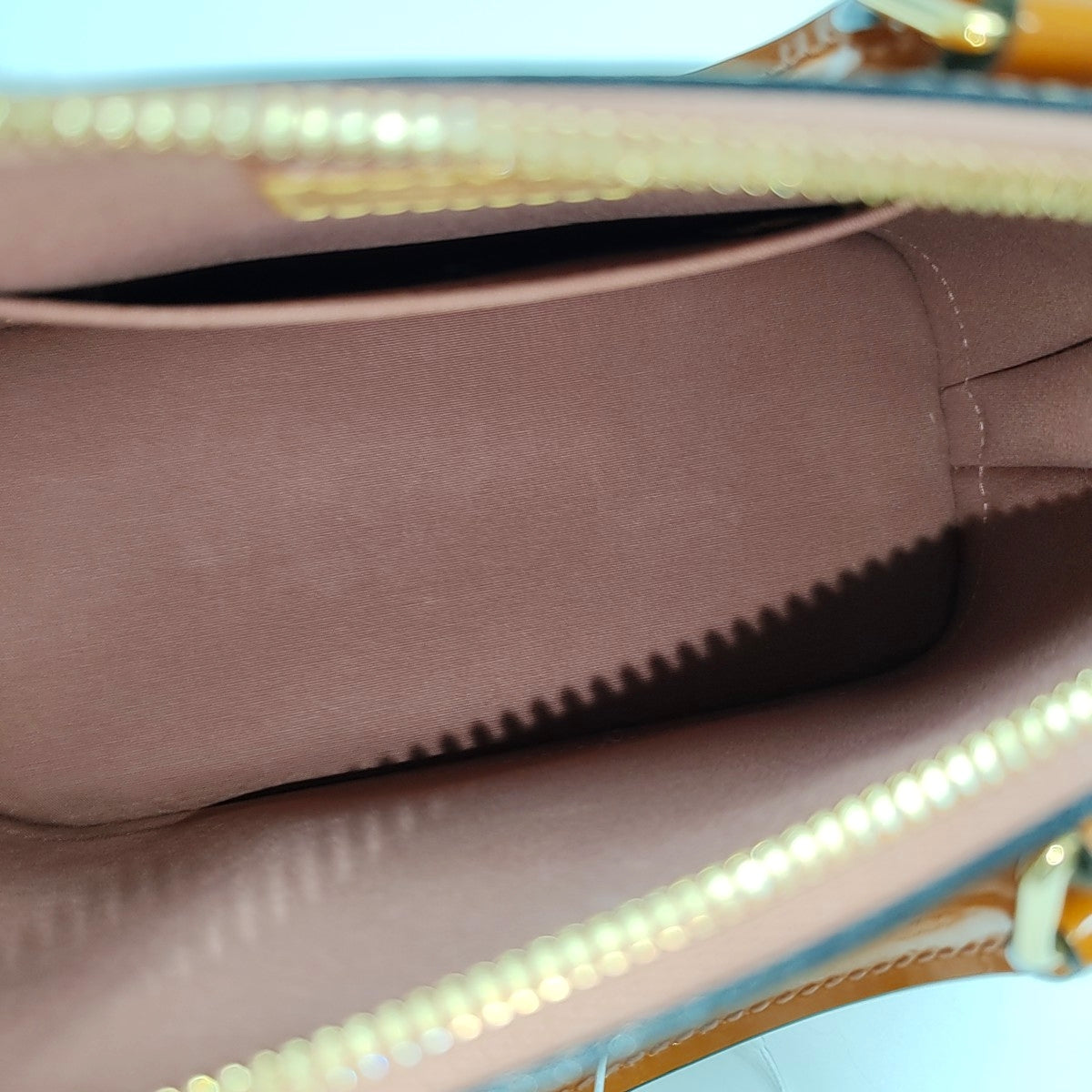ALMA BB Monogram Patent Leather Yellow
