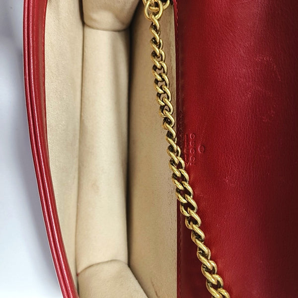 GG Marmont Super Mini Quilted Calfskin Red