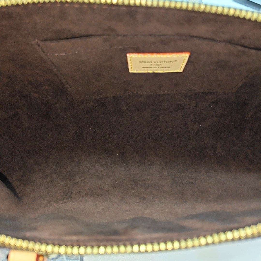 SQUIRE EAST WEST Monogram Coated Canvas Brown