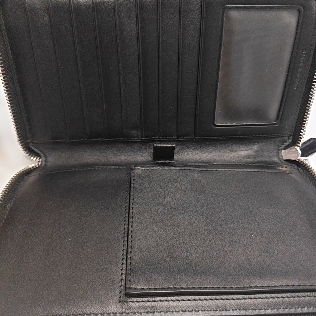 Coated Canvas Clutch Black