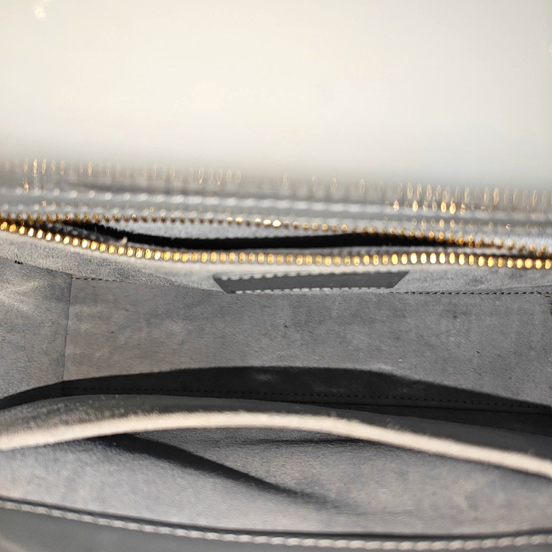 Lady Dior Small Cannage Patent Leather Gray