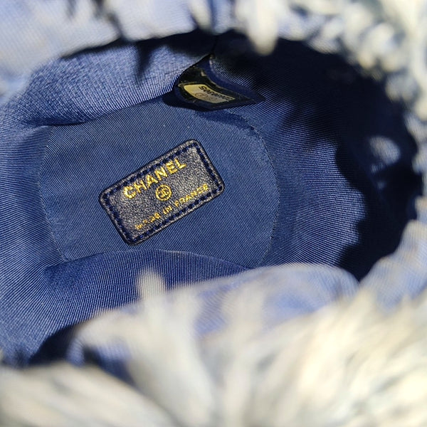 DRAWSTRING Mini Quilted Denim Blue