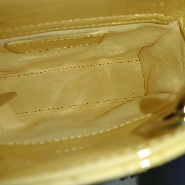 Lady Dior Super Mini Cannage Patent Lambskin Yellow