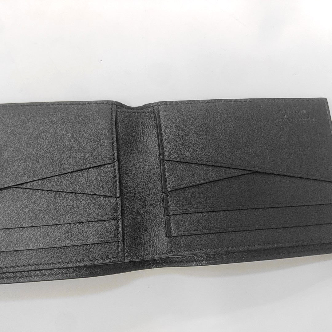 Gancini Calfskin Black Wallet