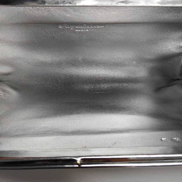 Calfskin Clutch Silver