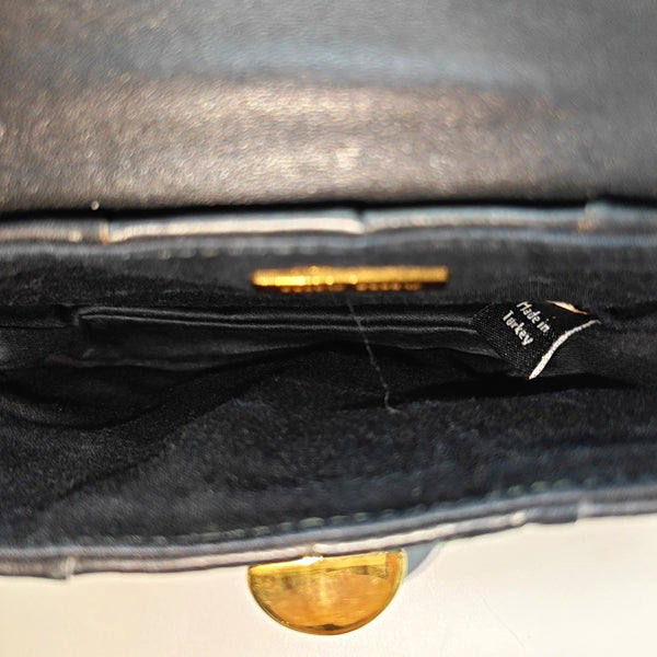 Quilted Lambskin Shoulder Bag Black