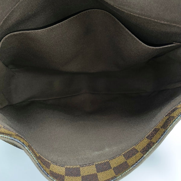 BASTILLE Damier Ebene Coated Canvas Brown