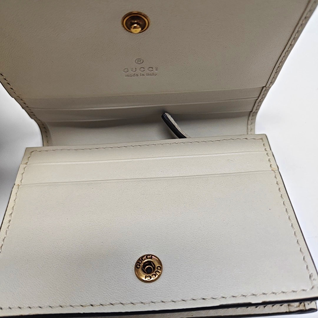 Queen Margaret Calfskin White Card Holder