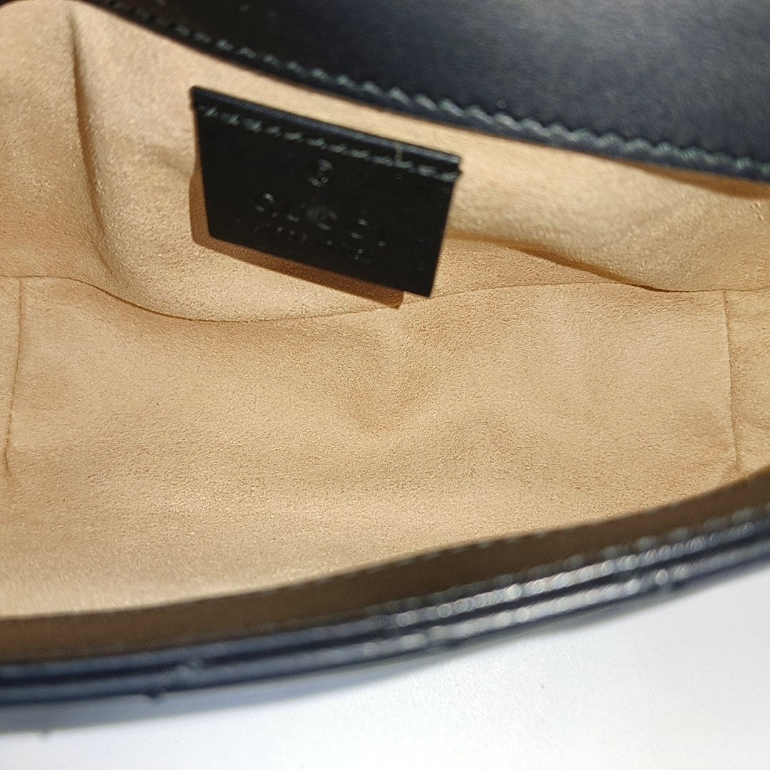 GG Marmont Mini Quilted Calfskin Black